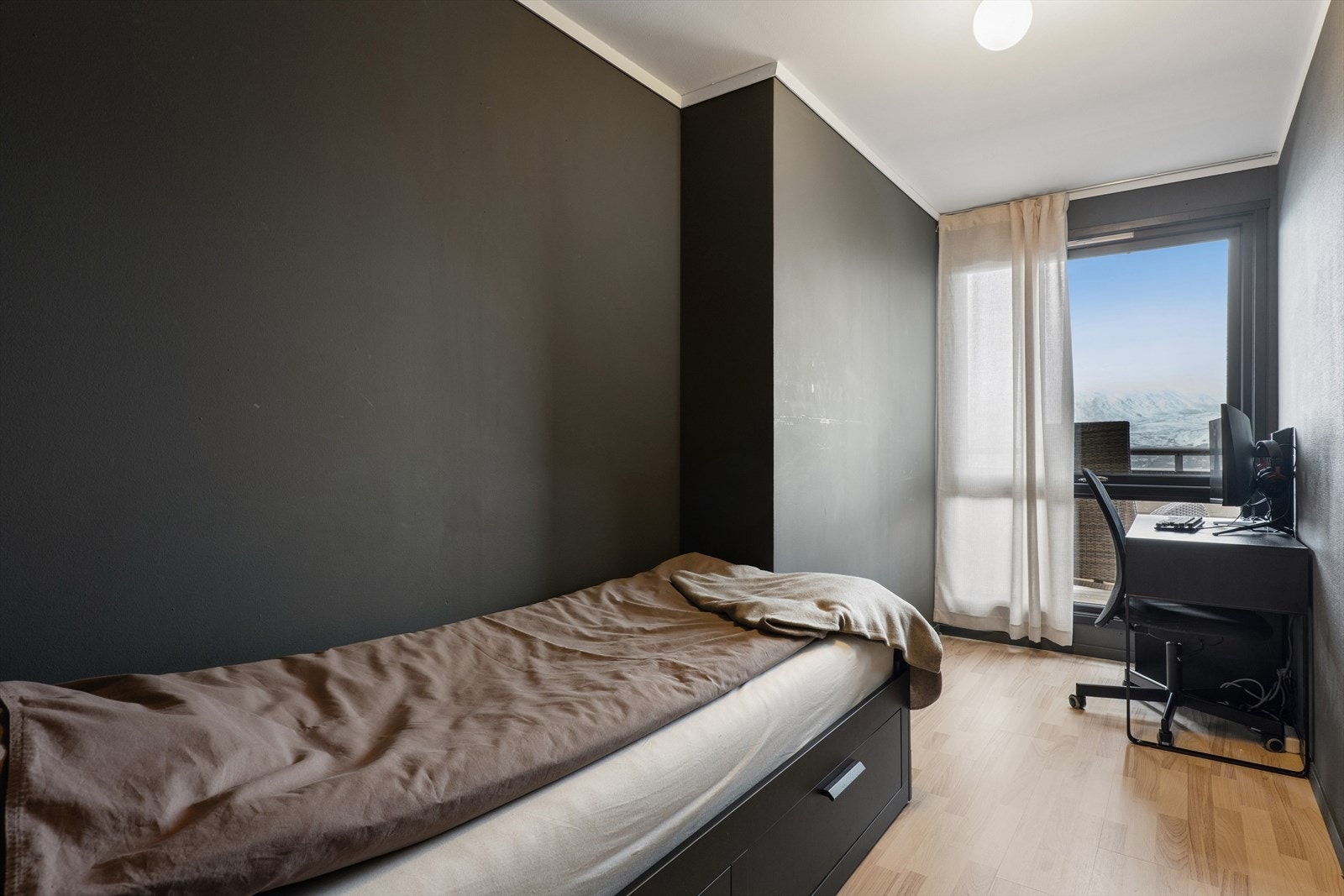 Leiligheten har tilsammen tre soverom. Galleribilde