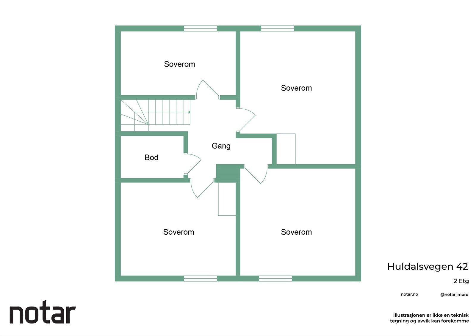 Planskisse loft Galleribilde