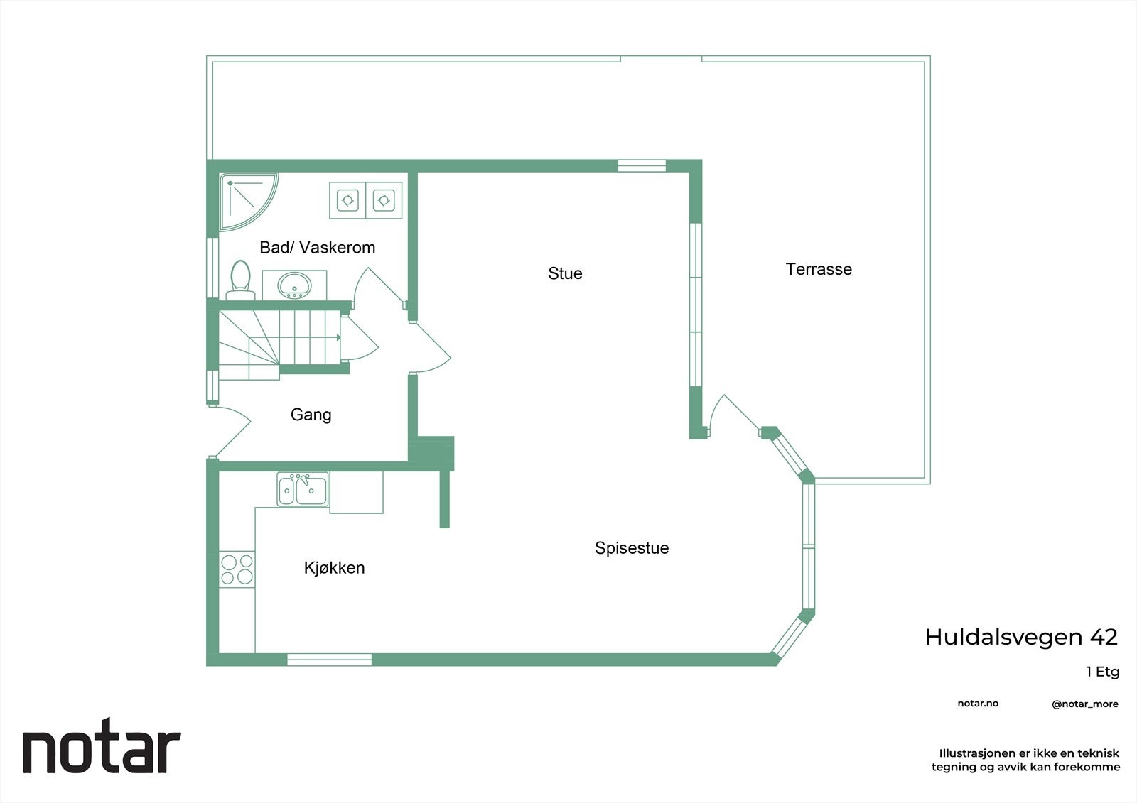 Plantegning hovedetasje Galleribilde