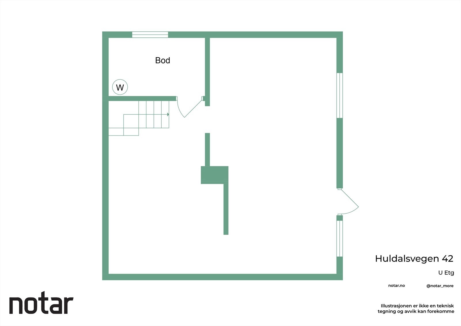 Planskisse kjeller Galleribilde