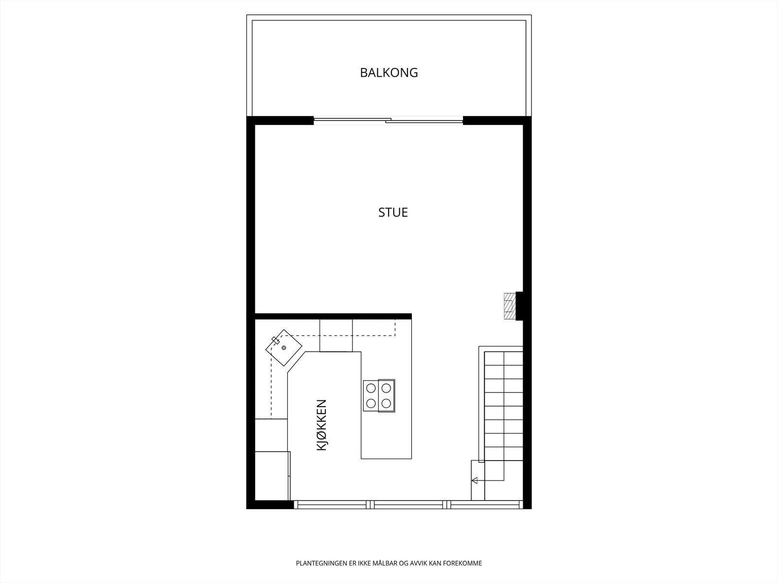 Plantegning hovedetasje (2. etg.) Galleribilde