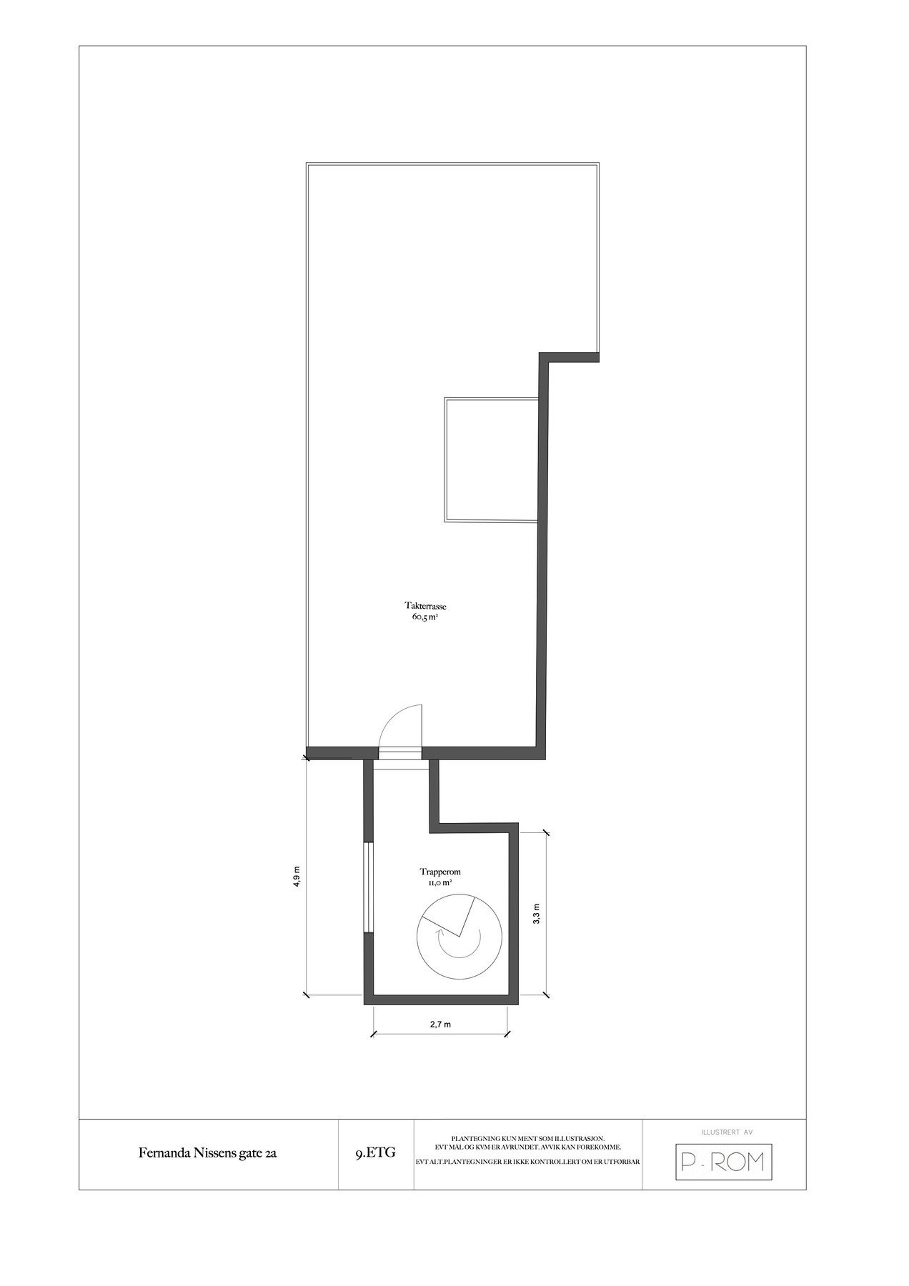 Plantegning 9. etasje. Galleribilde