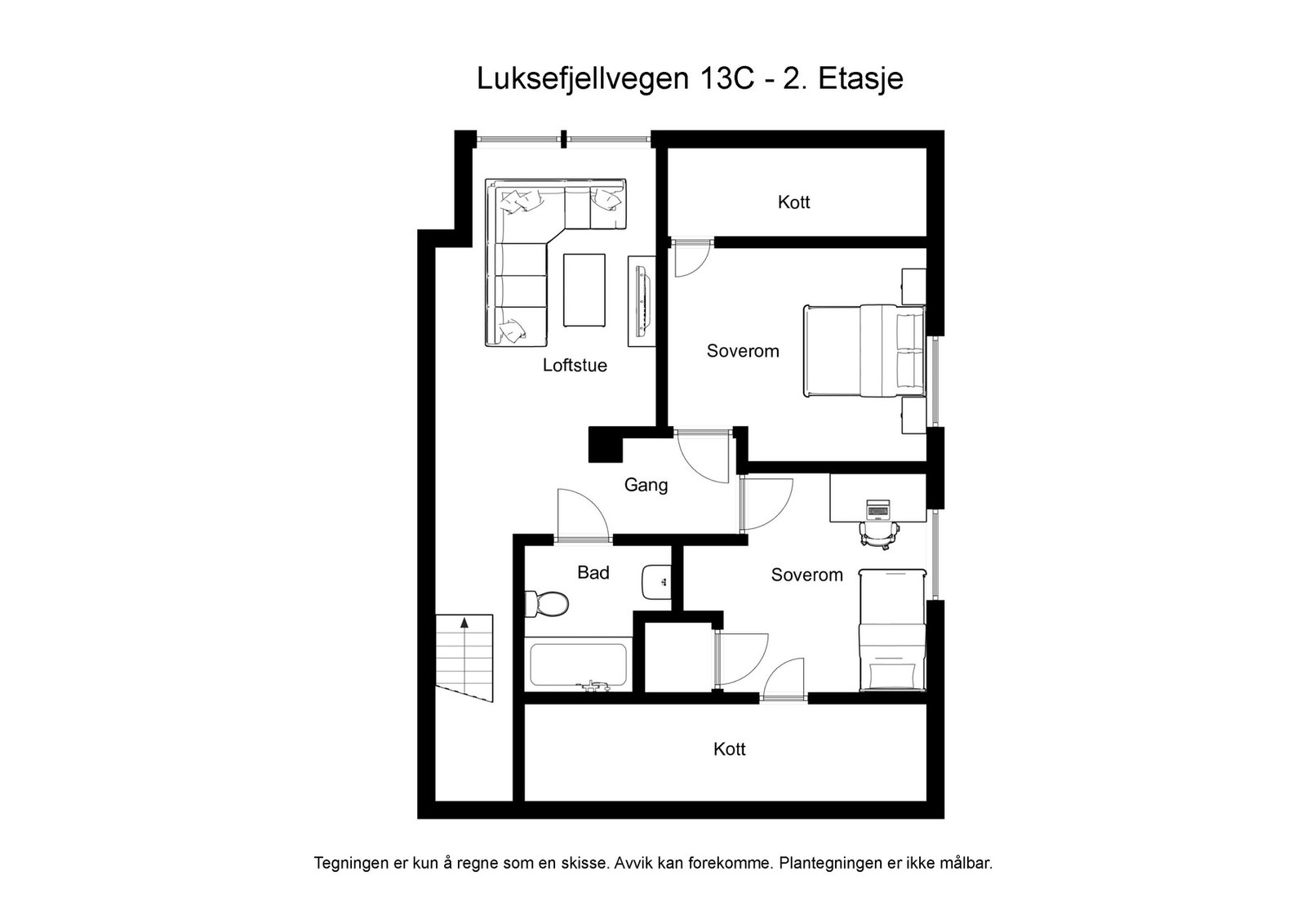Plantegning 2. etasje Galleribilde