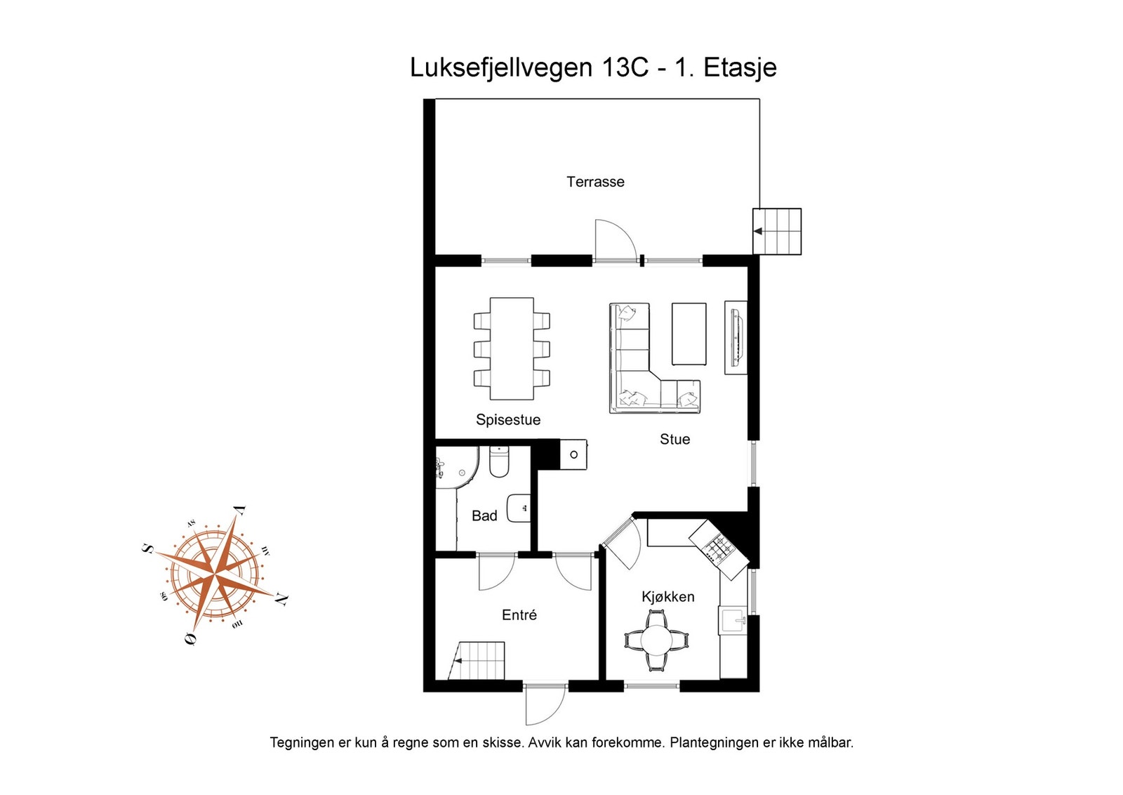 Plantegning 1. etg Galleribilde