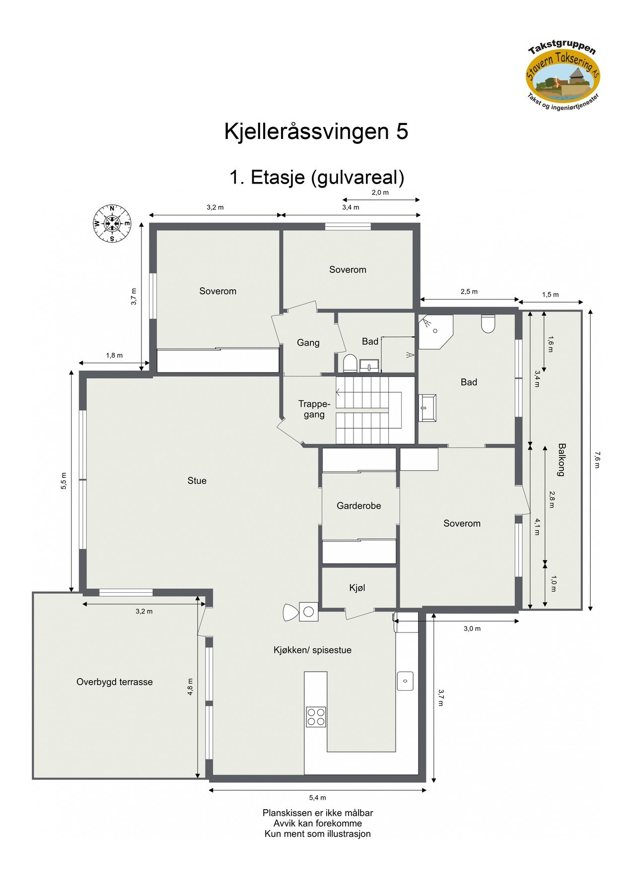 Plantegning 1. etasje Galleribilde