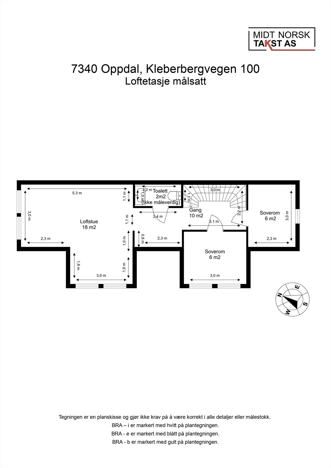 Planskisse (Loftetasje) målsatt.jpg Galleribilde