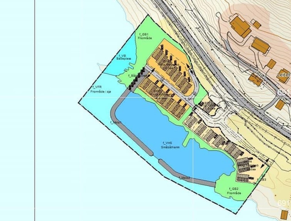 Skisse som har vært utarbeidet for området Galleribilde