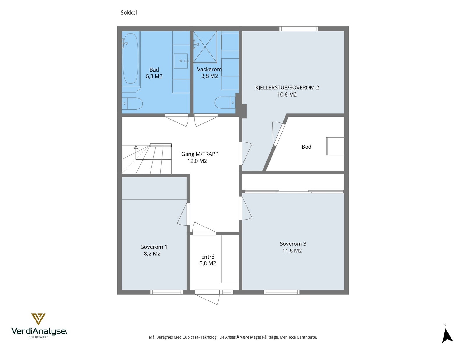 Planskisse sokkeletasje. Galleribilde