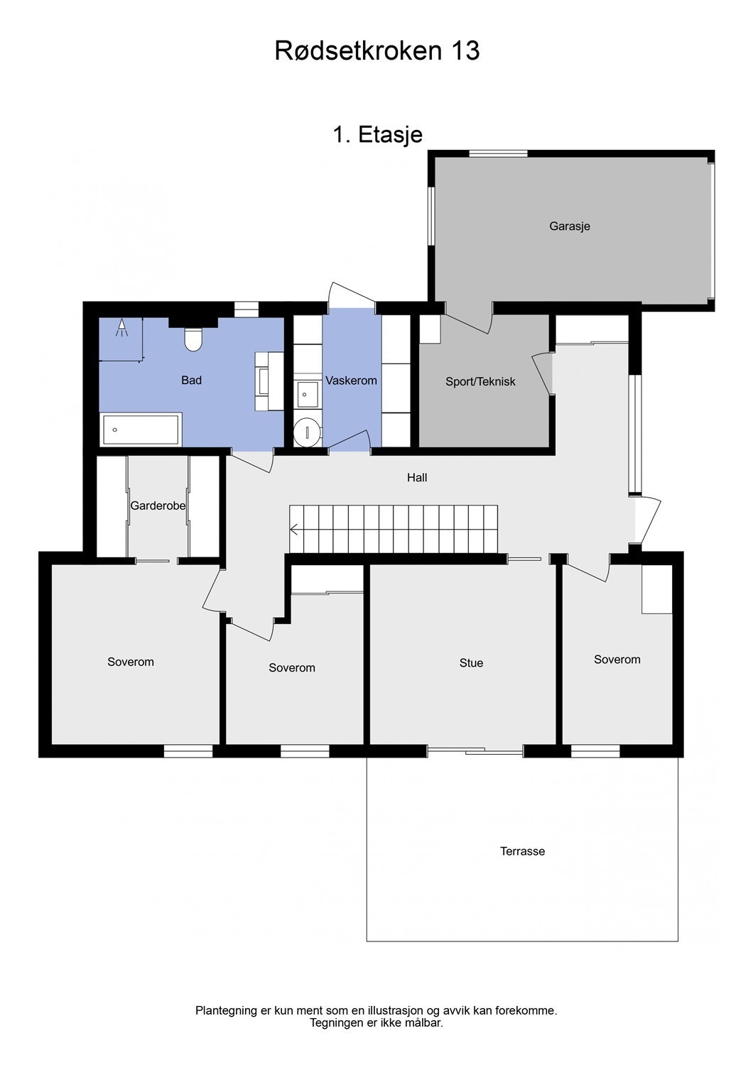 Plantegning 2D 1. etasje Galleribilde