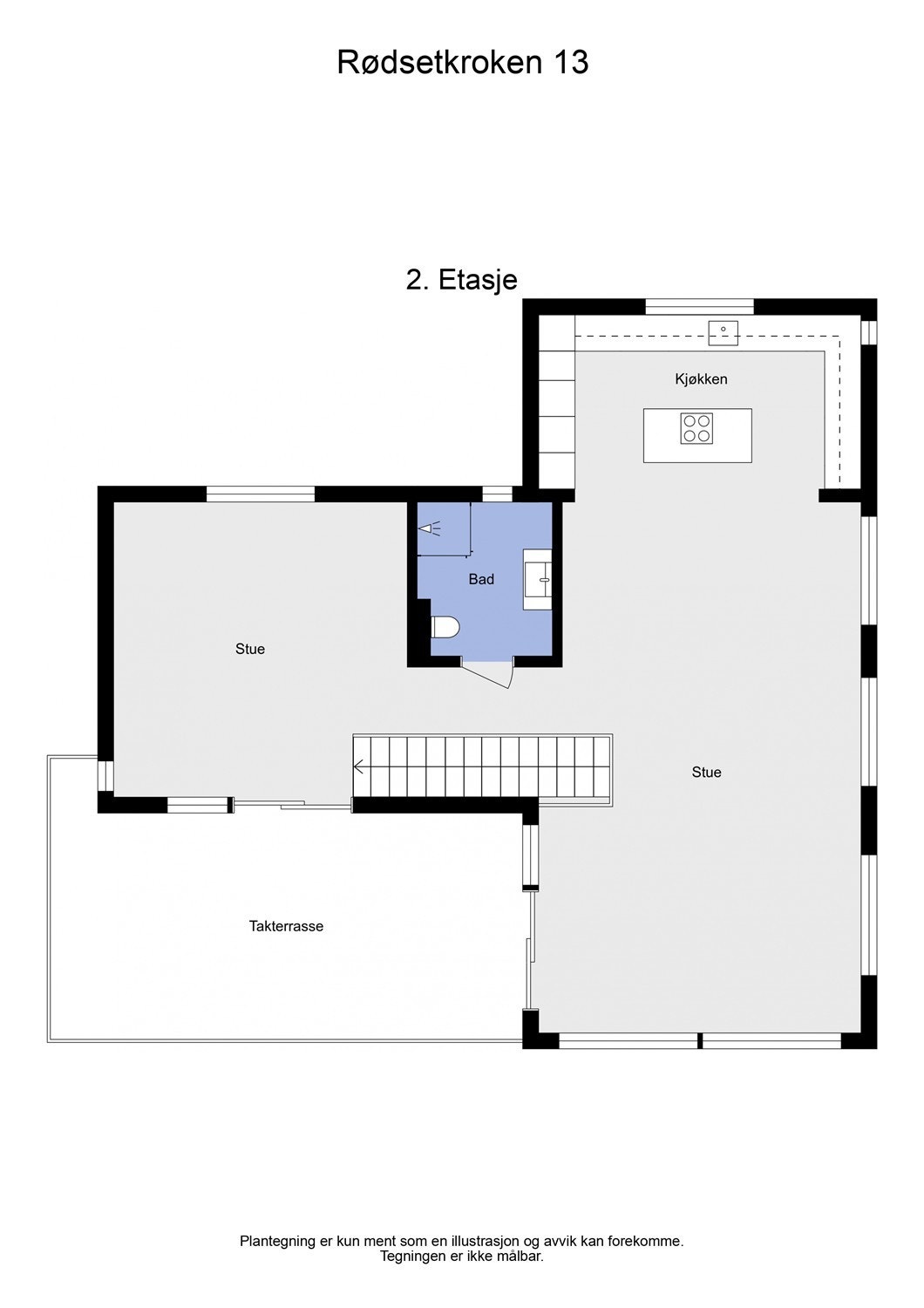 Plantegning 2D 2. etasje Galleribilde