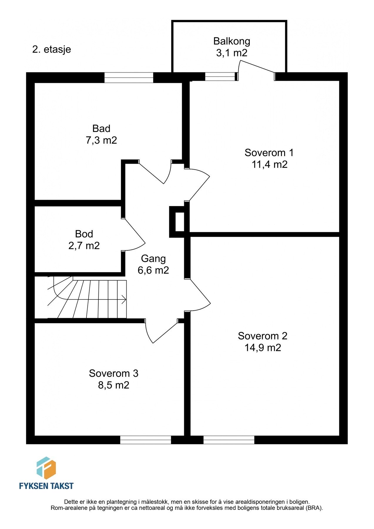 Planskisse 2. etasje. Galleribilde