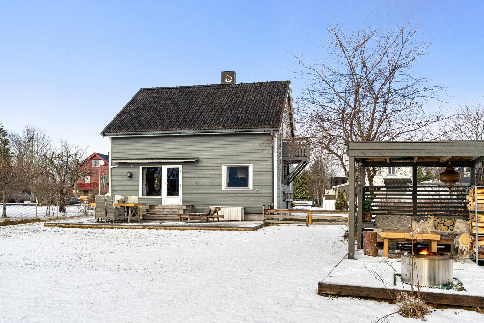 Hagen ligger fint og skjermet til. Galleribilde