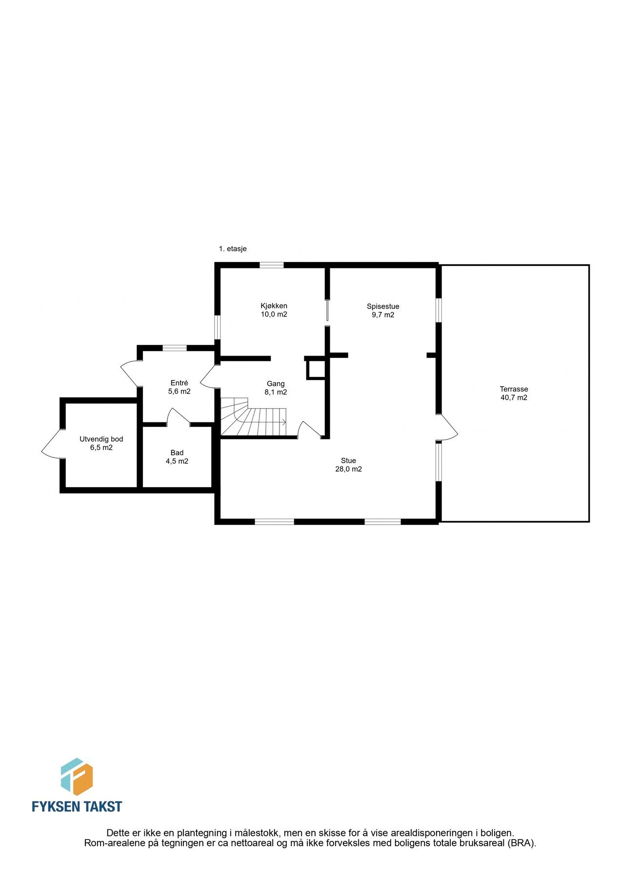 Planskisse 1. etasje. Galleribilde