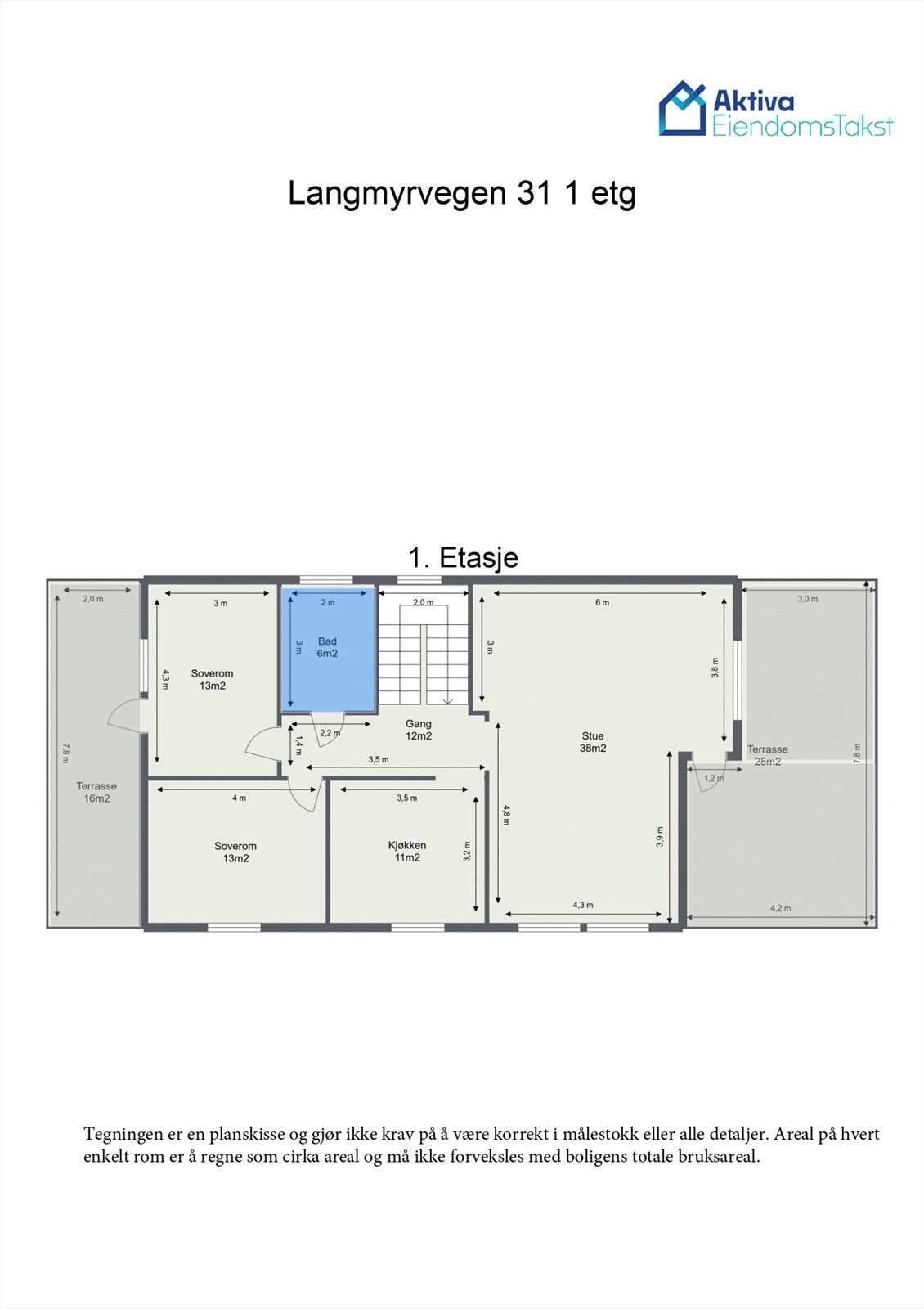 Planskisse 1. etasje. Galleribilde