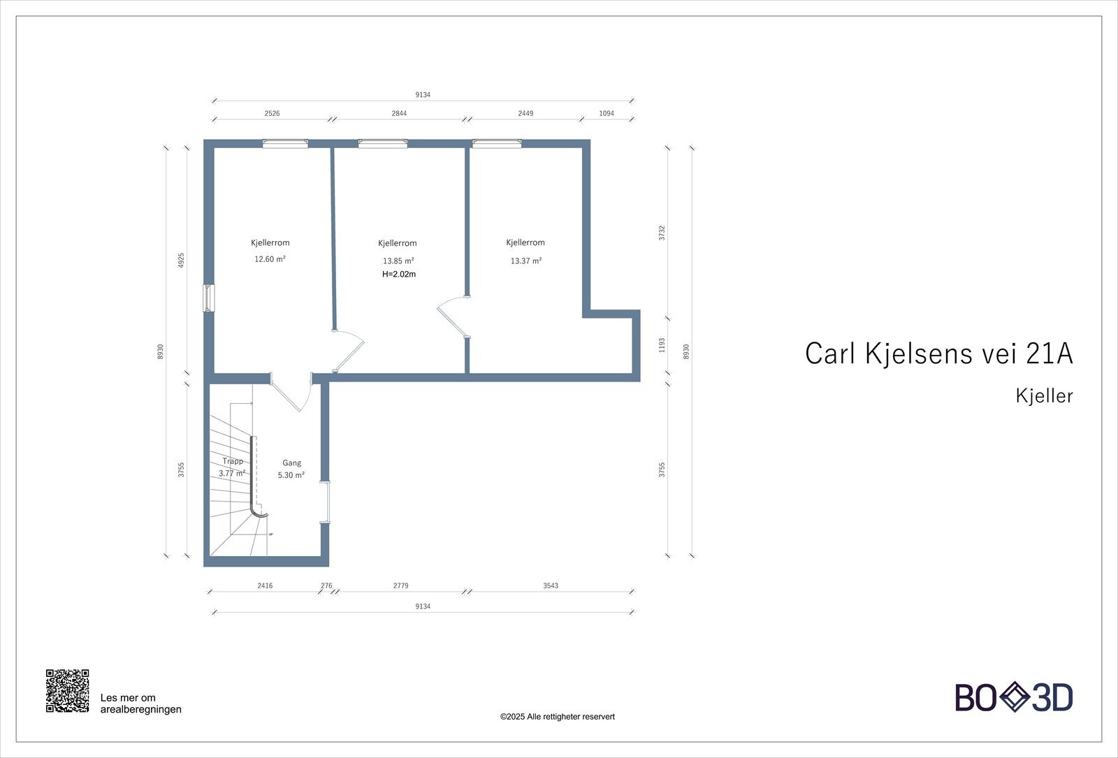 Plantegning kjeller Galleribilde