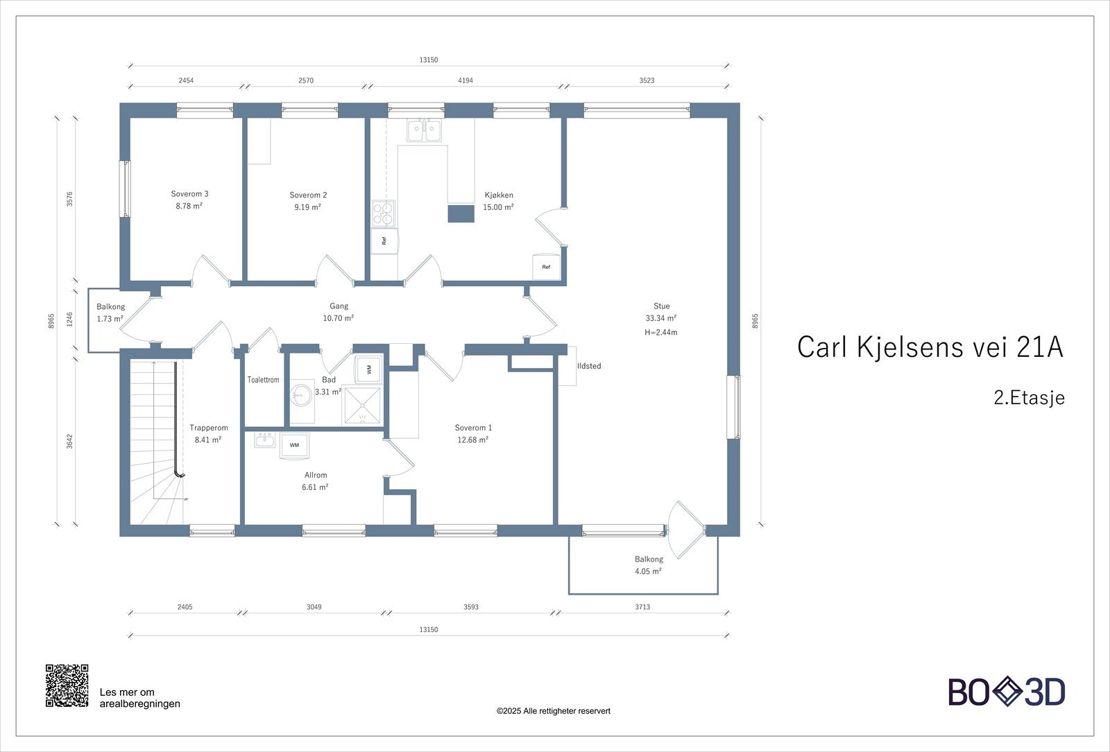 Plantegning 2. etasje Galleribilde