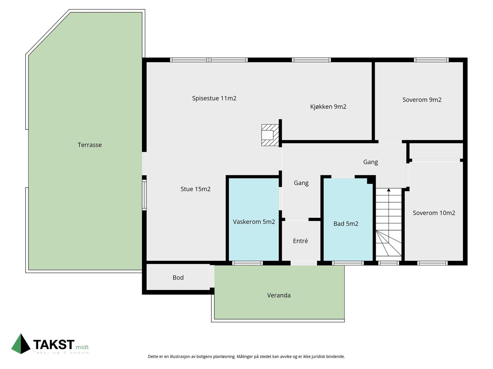 Planløsning hovedplan. Galleribilde