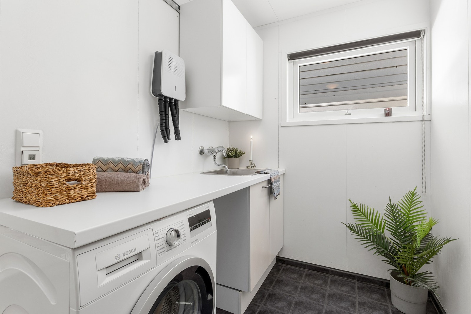 Vaskerom med gulvvarme. Galleribilde