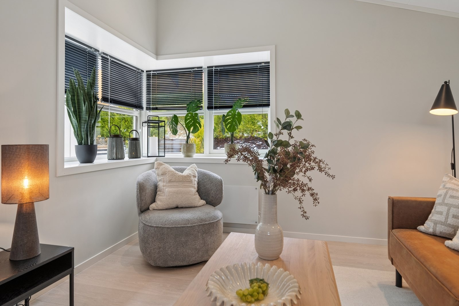 En hyggelig krok i stuen med plass for en godstol. Galleribilde