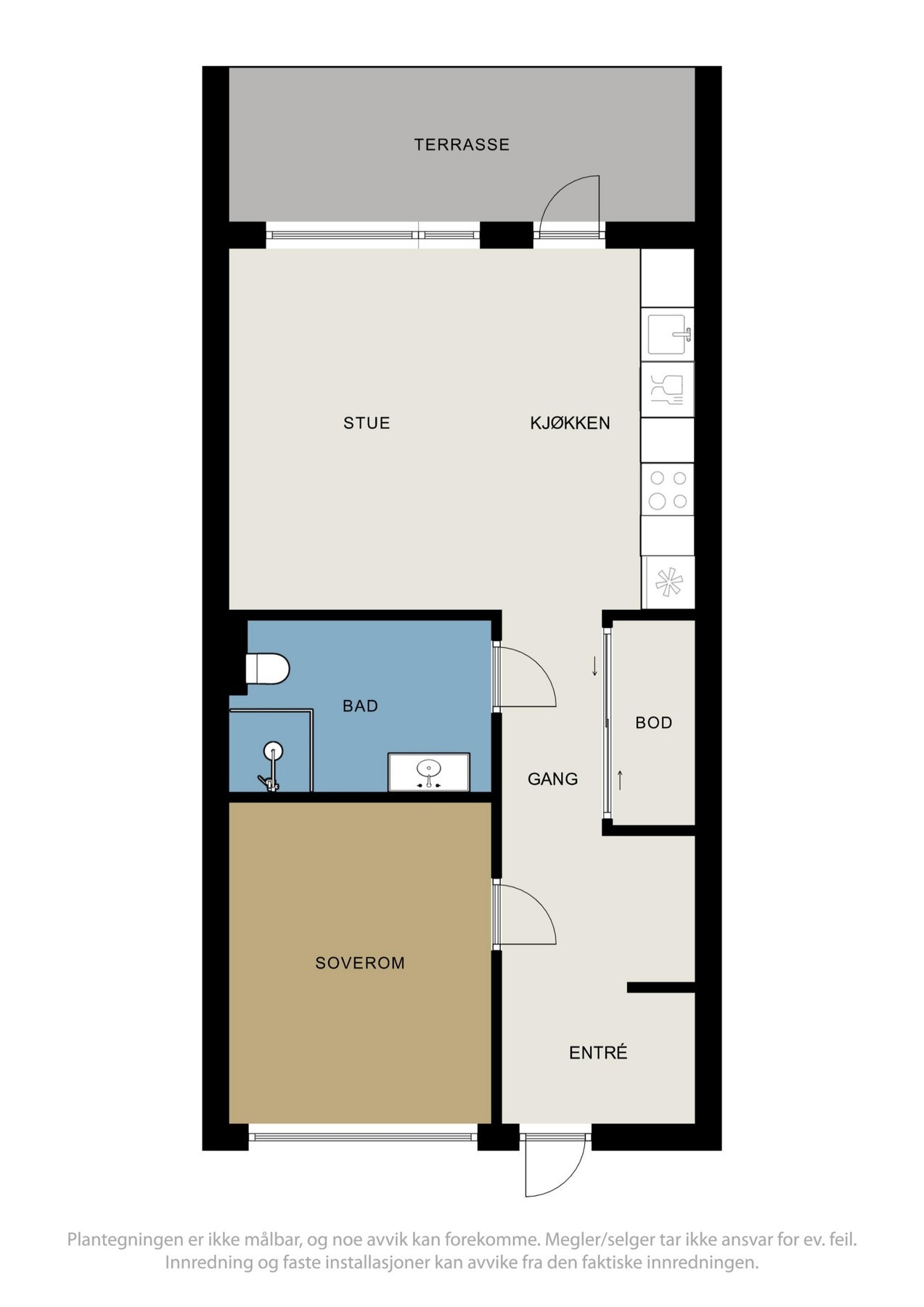 Planskisse over leiligheten. Galleribilde