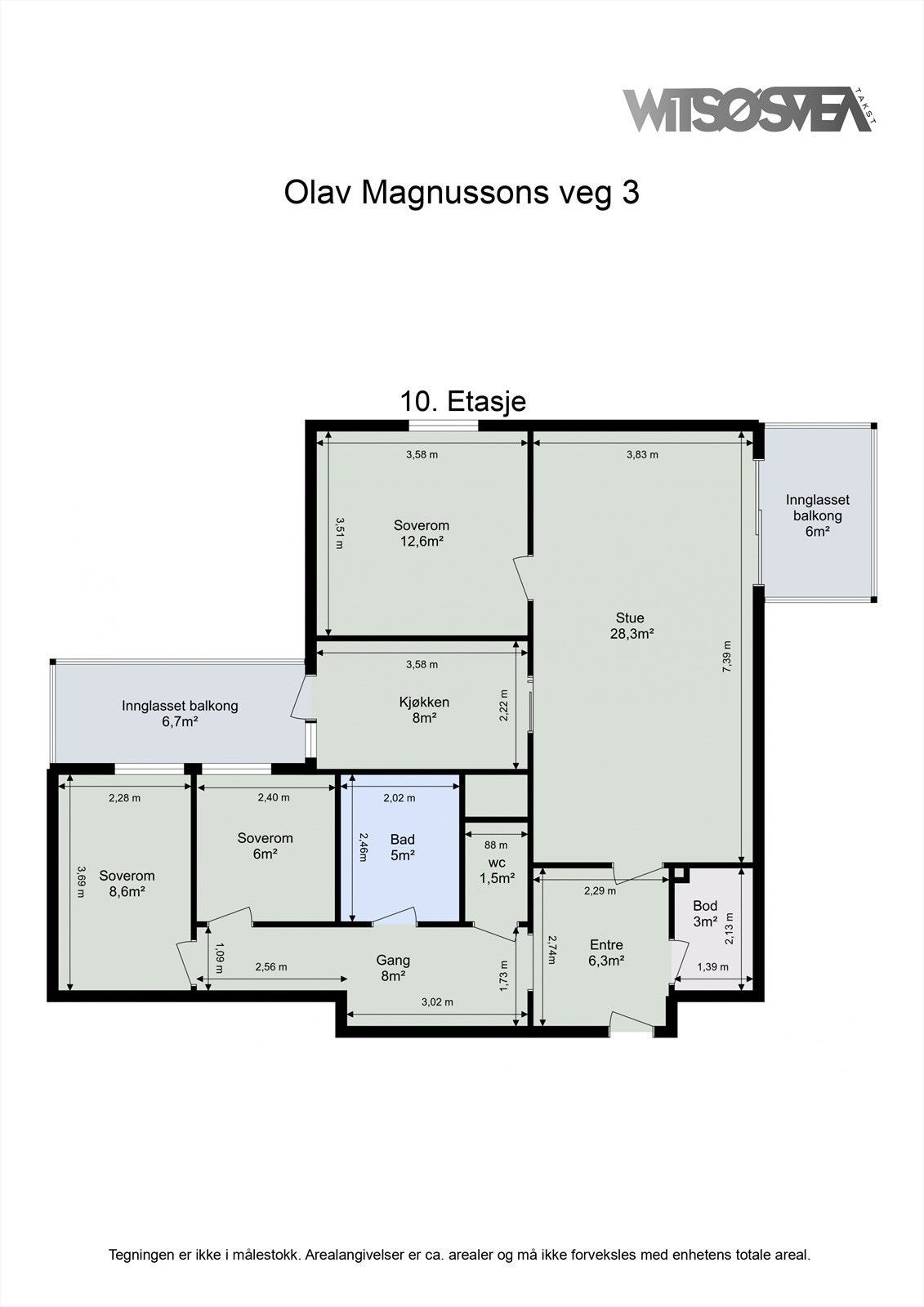 Plantegning 10. etasje Galleribilde