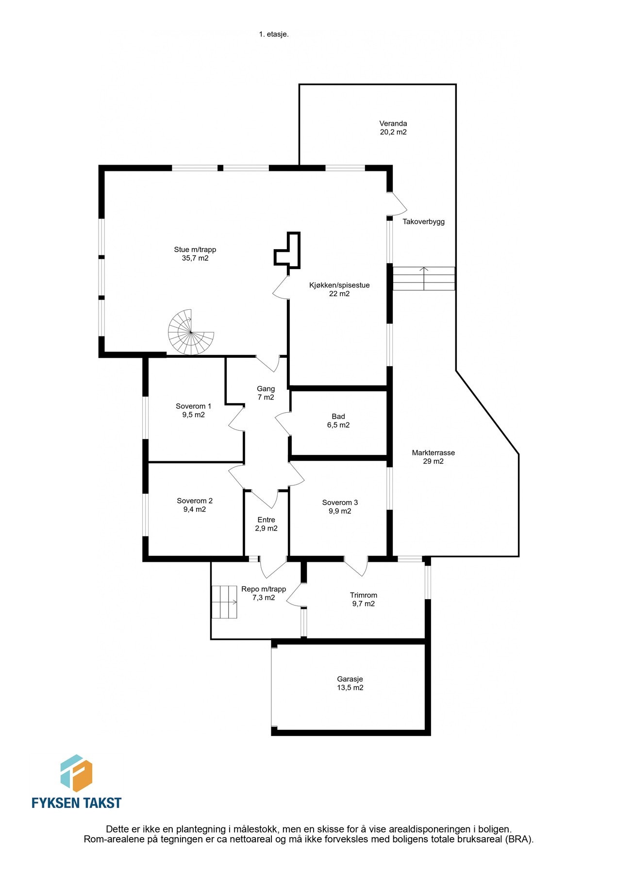 Planskisse 1. etasje Galleribilde