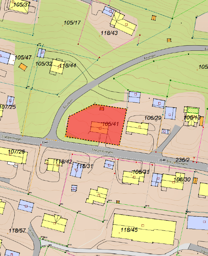 Kartutsnitt Galleribilde