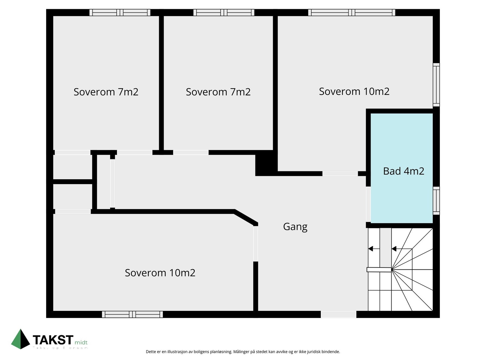 Planskisse andre etasje. Galleribilde