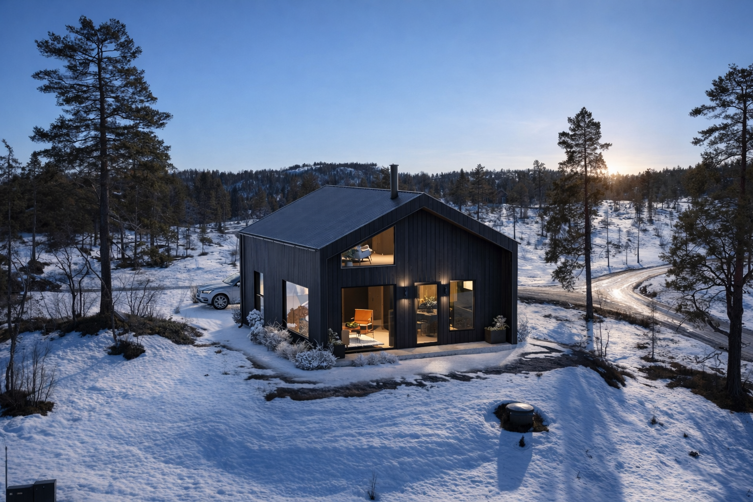 Nytt konsept fra Norske Fjellhus, Smartbu - effektive løsninger med lave driftsutgifter. Galleribilde