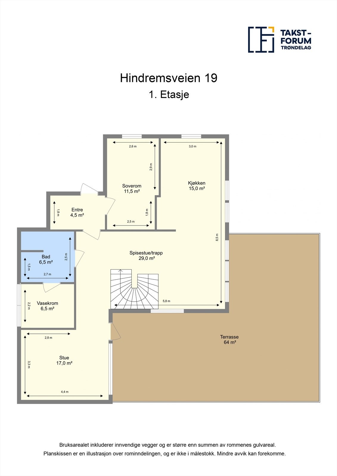 Planskisse 1. etasje. Galleribilde