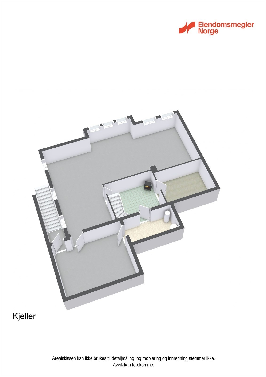 3D planteikning kjellar Galleribilde
