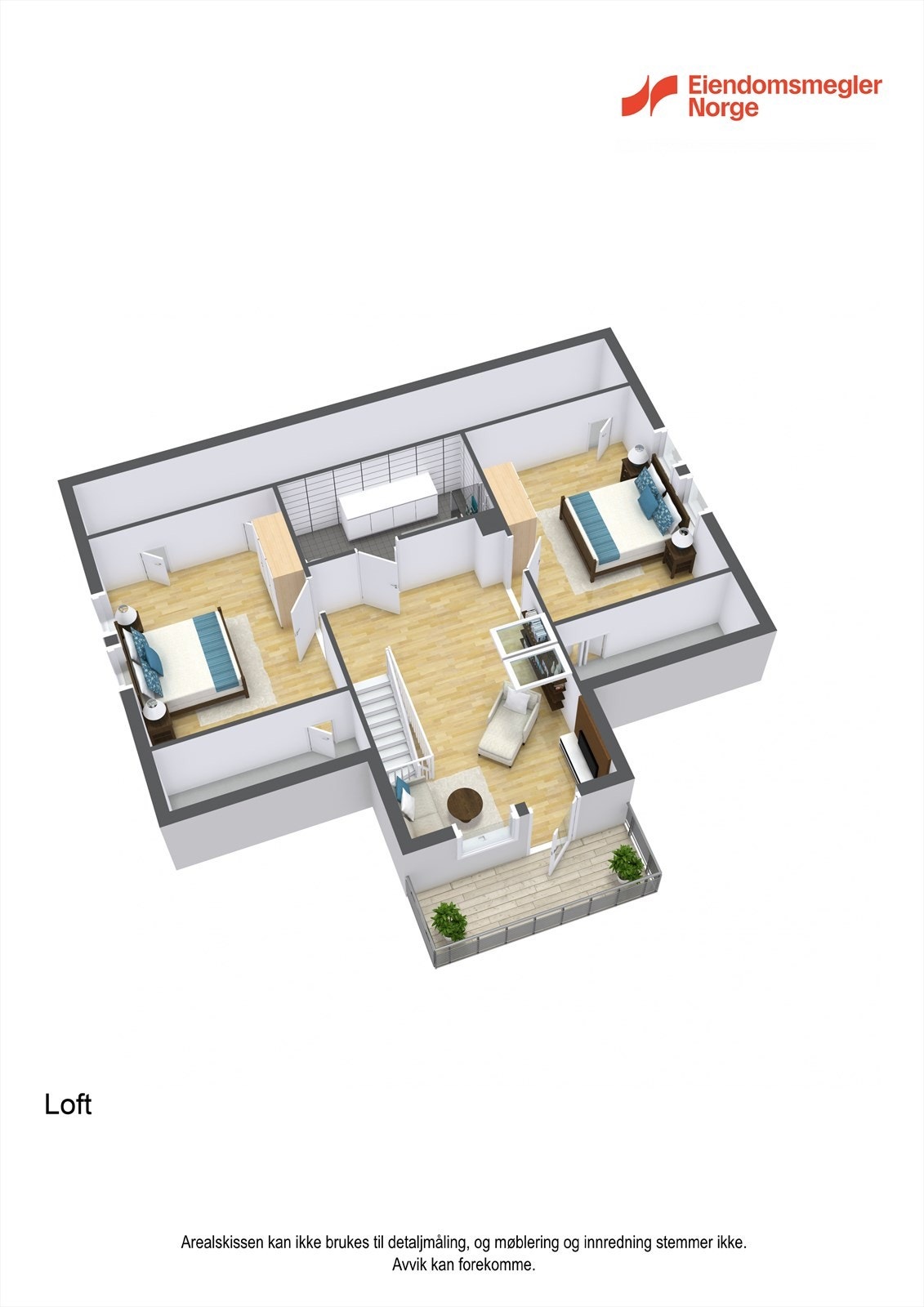 3D planteikning loft Galleribilde