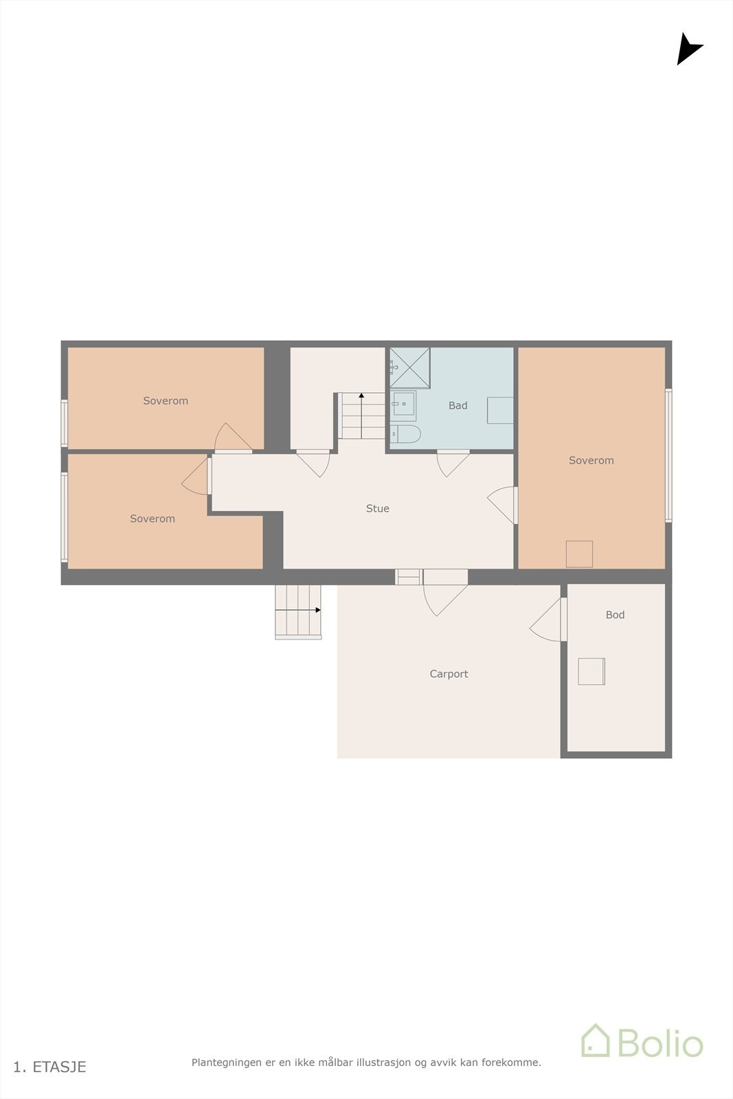 Plantegning 1.etasje Galleribilde