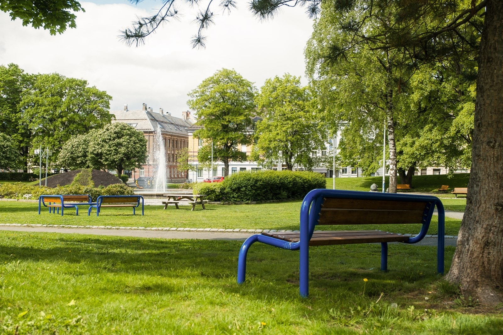 Leiligheten ligger med umiddelbar nærhet til Lademoparken. Galleribilde
