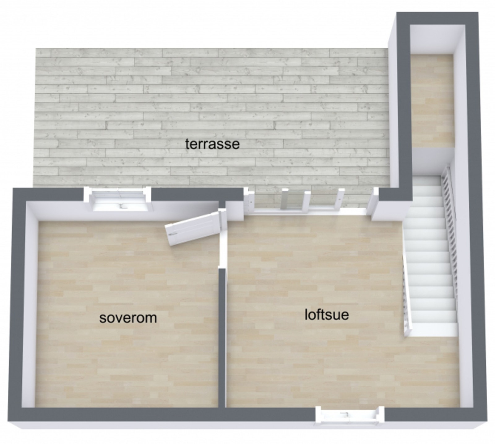 Plantegning 2.et/loftetg. Galleribilde