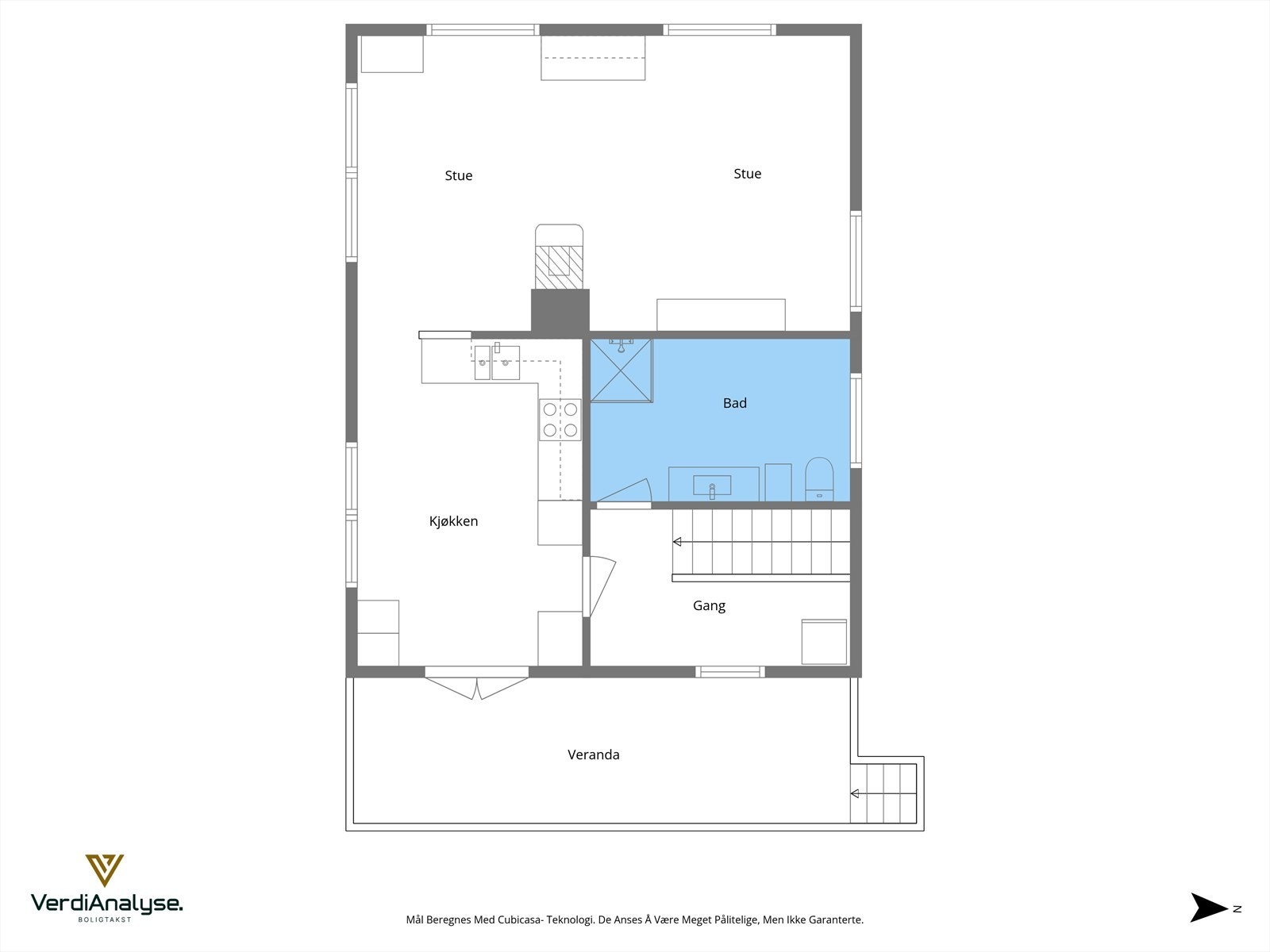 Planløsning over dagens bruk av 2. etg. Galleribilde