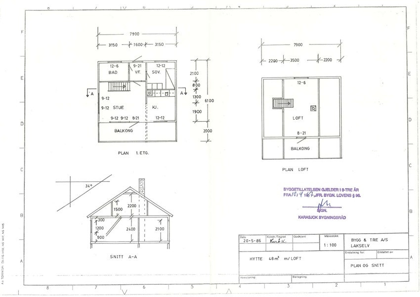 Hyttetegning Galleribilde