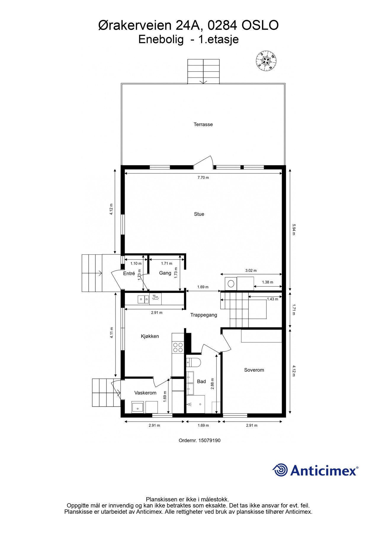 Planskisse hovedetasje Galleribilde