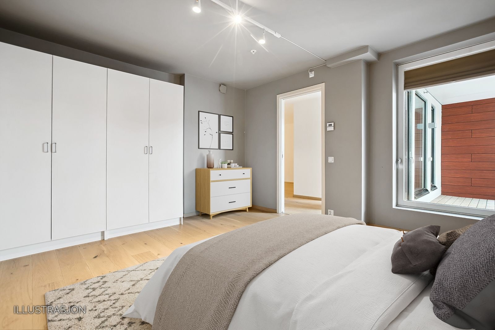 Illustrert møblering. Galleribilde