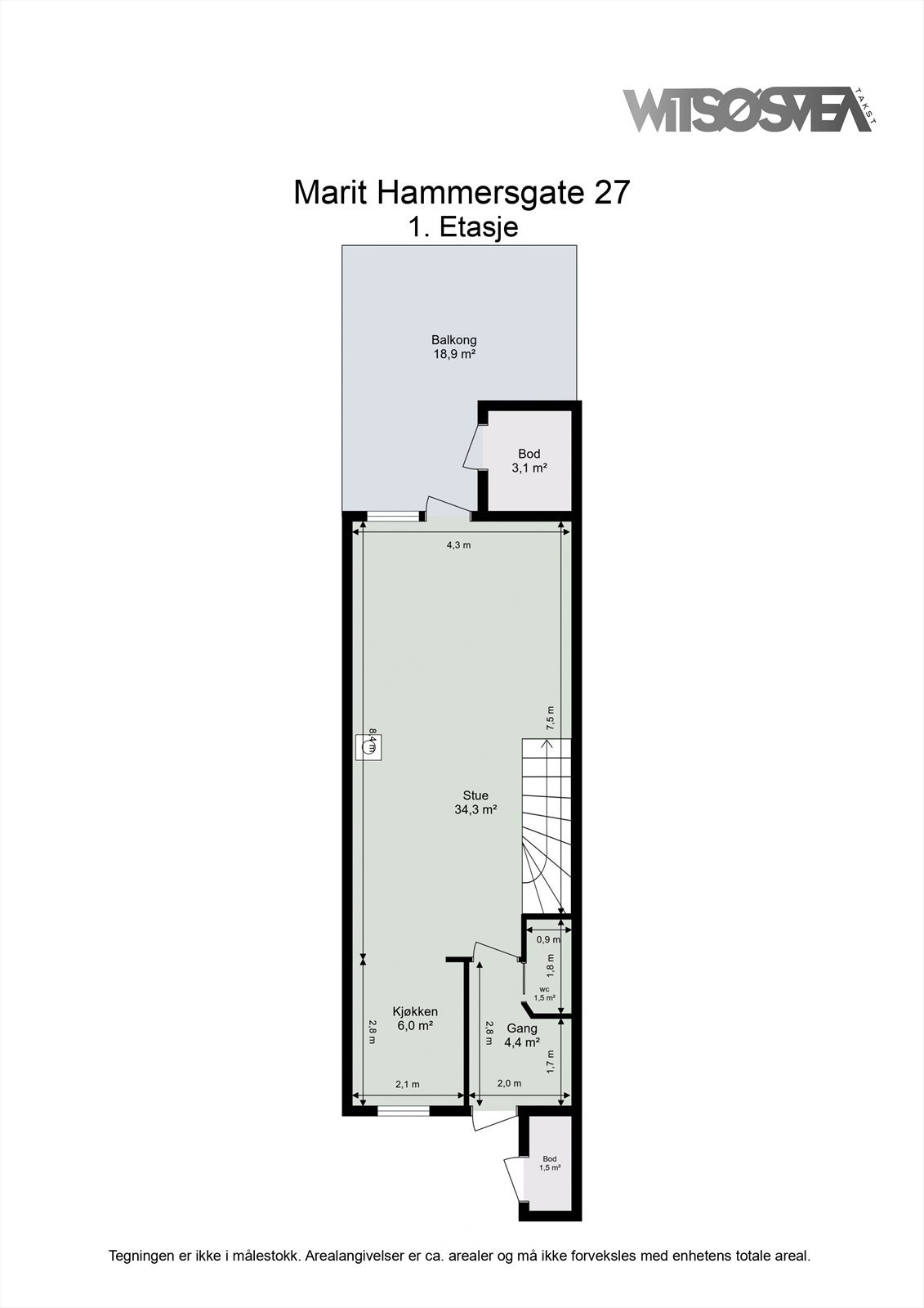 Plantegning 1 etg Galleribilde