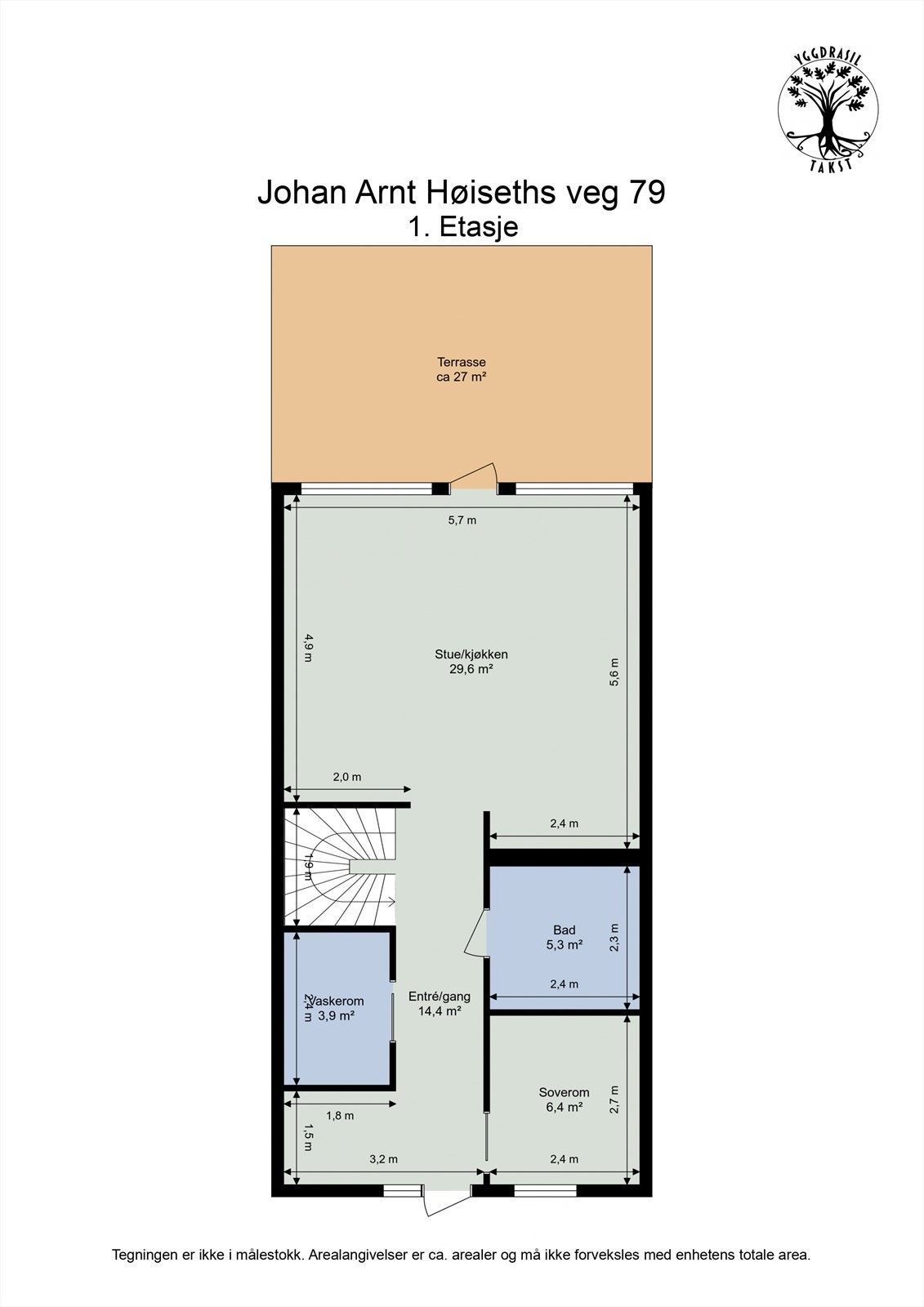 Plantegning 1. etasje Galleribilde
