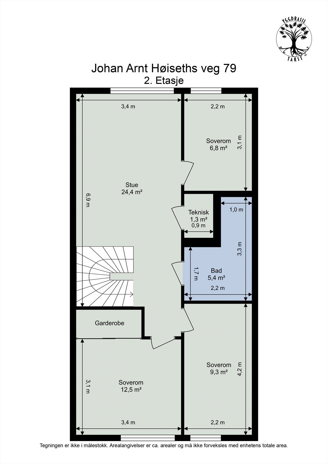 Plantegning 2. etasje Galleribilde