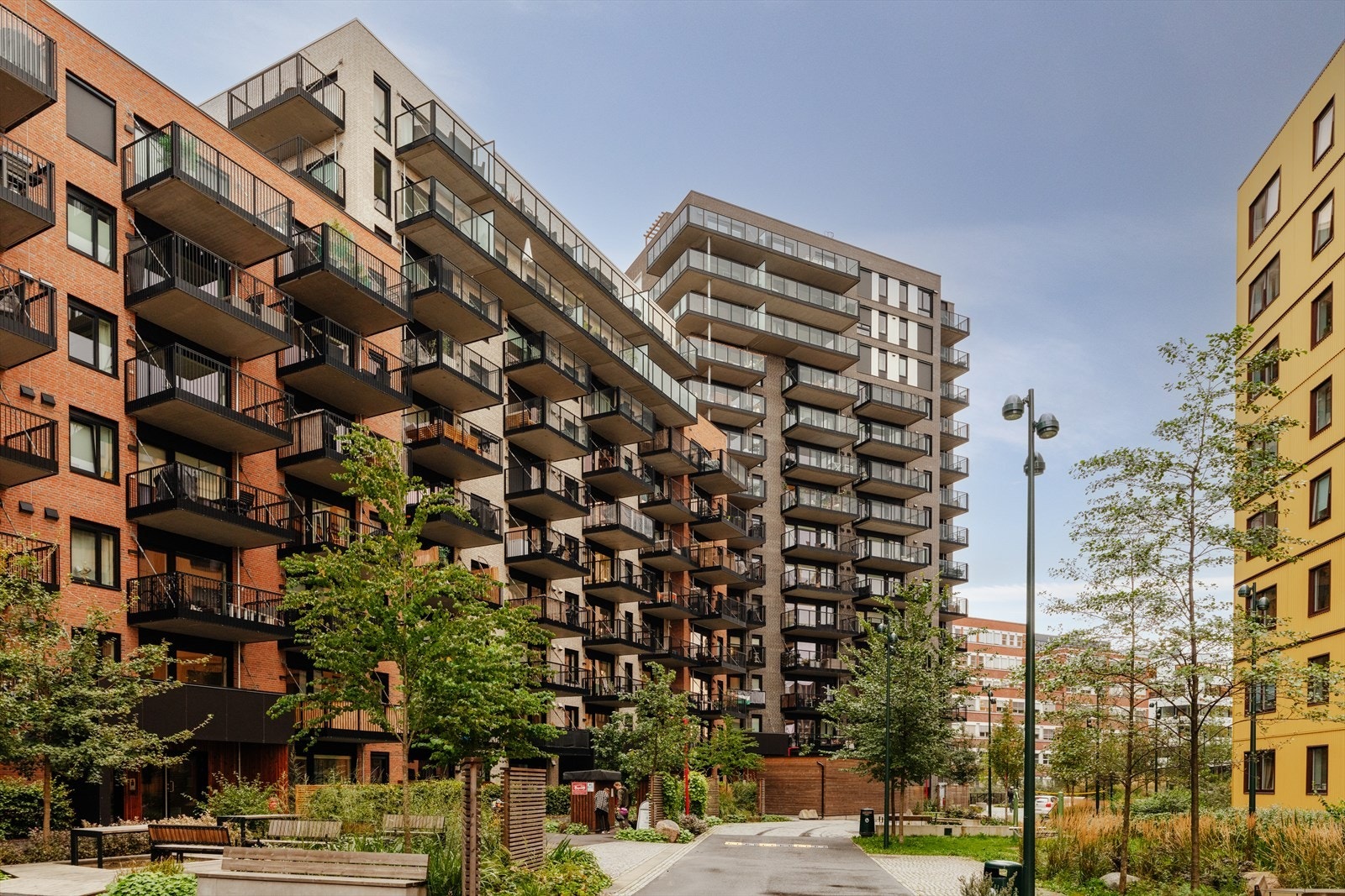 Leiligheten ligger høyt oppe i 8. etasje på ettertraktede Ulven. Galleribilde