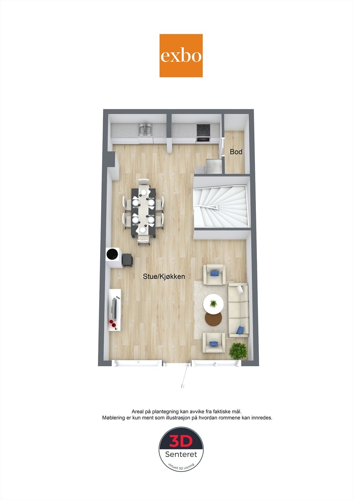 Plantegning underetasje. Galleribilde