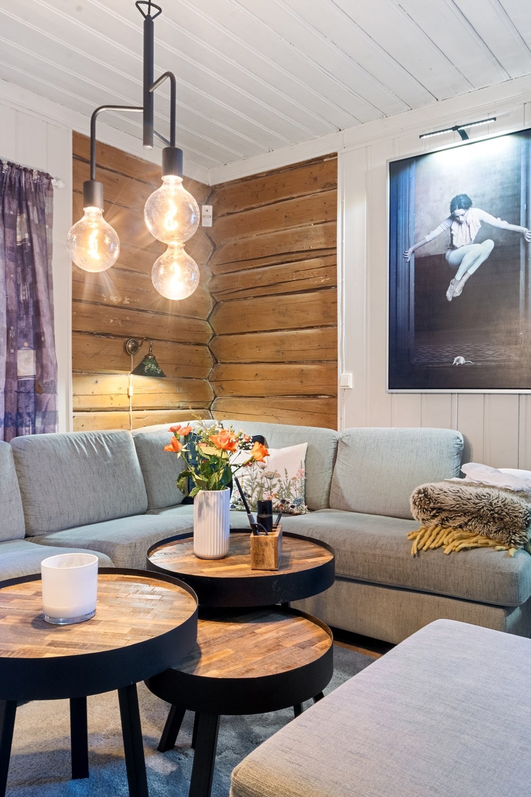 Koselig stemning med tømmervegger! Galleribilde