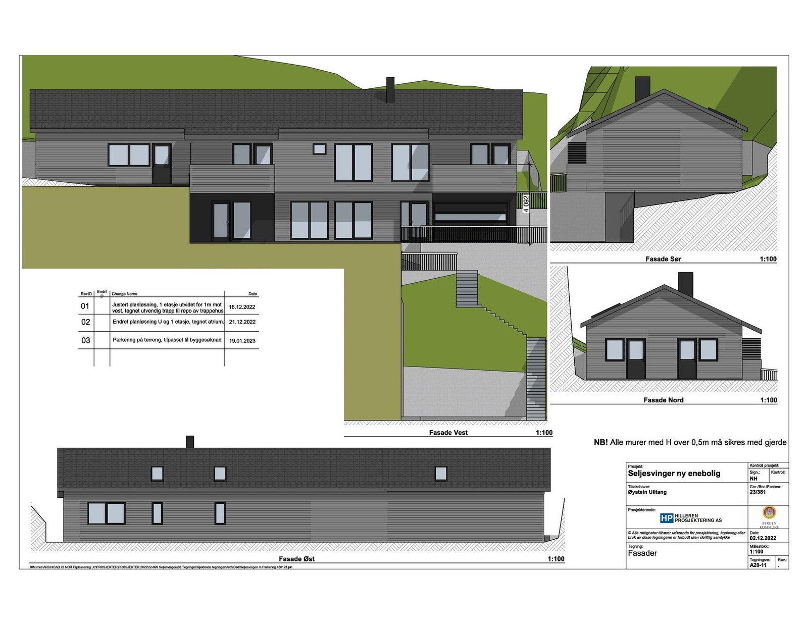 Rammetillatelse til nybygg av enebolig med tilhørende utomhusanlegg og basseng, Galleribilde