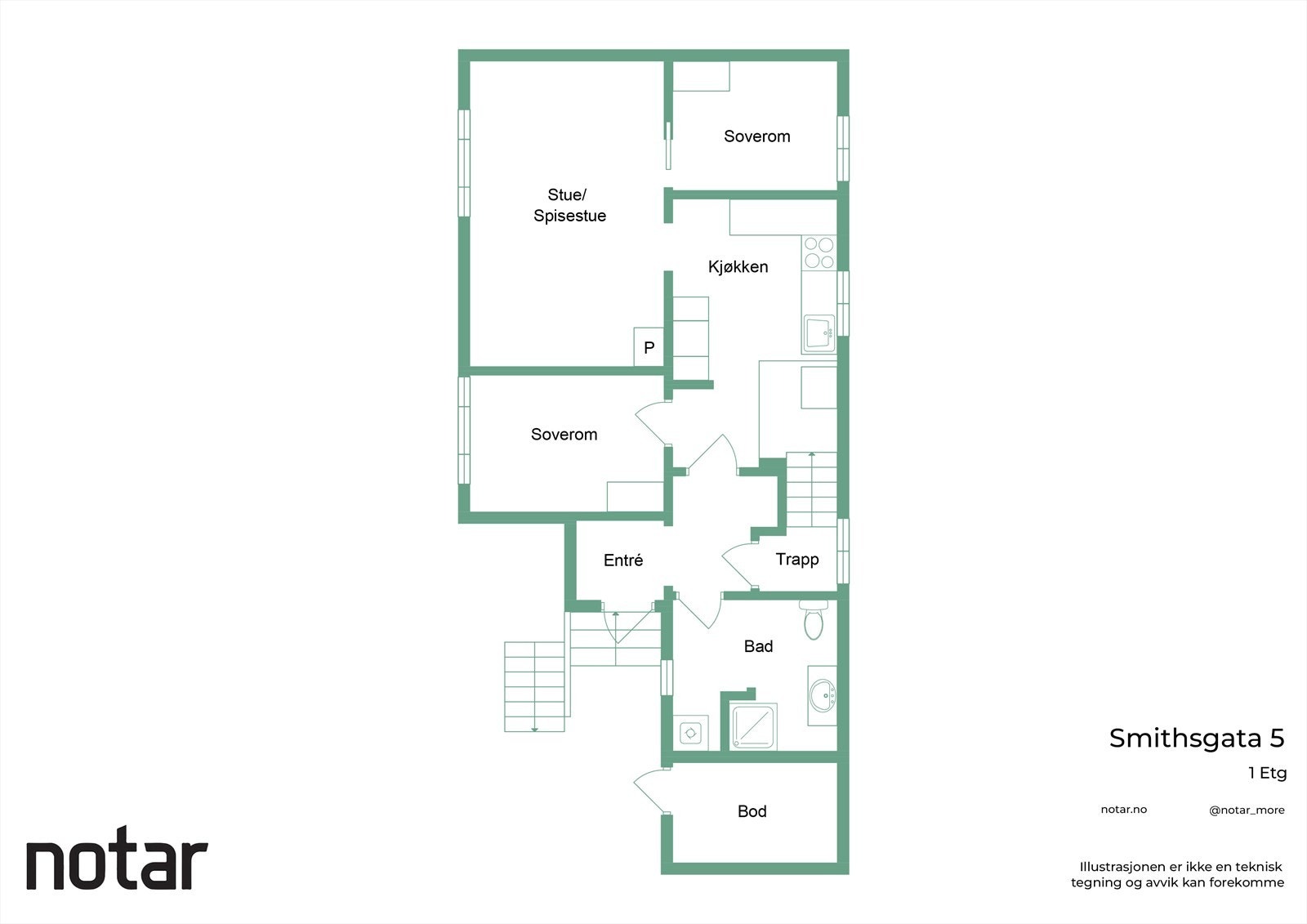 Plantegning hovedetasje Galleribilde