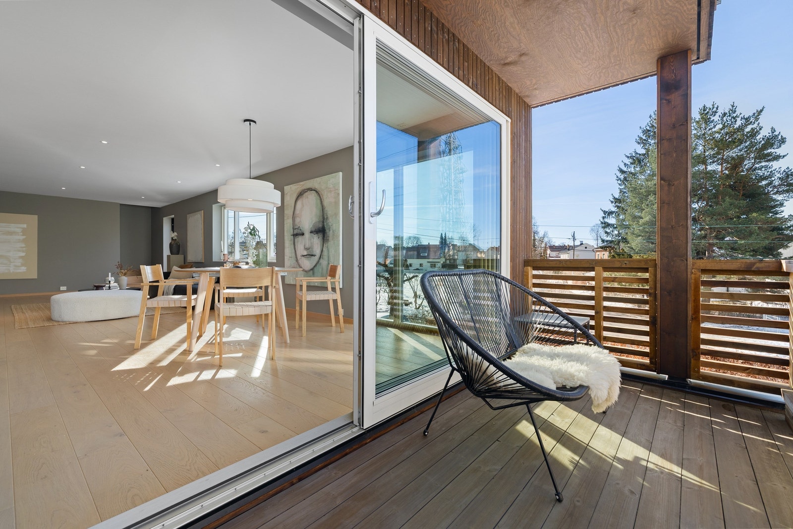 Skyvedøren ut til balkongen var ny i 2019 Galleribilde