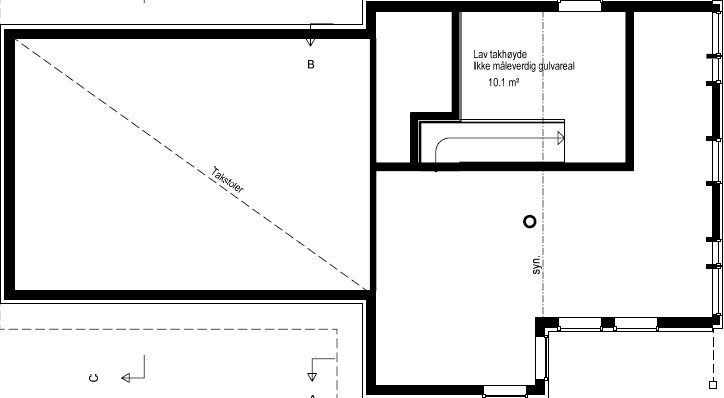 Plantegning 2. etg_hems_åpen himling Galleribilde