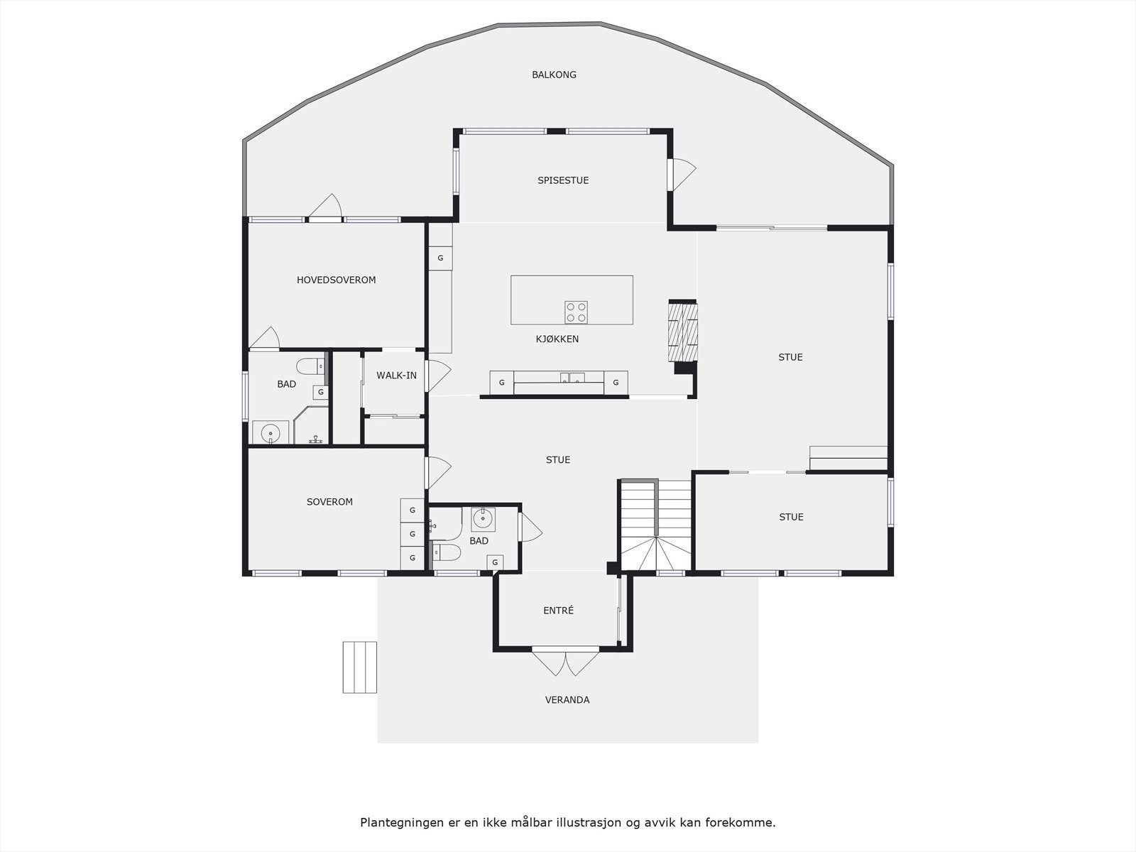 Plantegning 1. etasje. Galleribilde